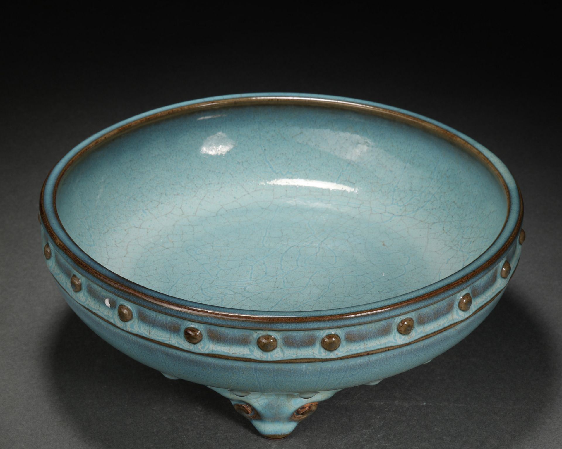 A Chinese Jun-ware Tripod Censer - Image 2 of 8