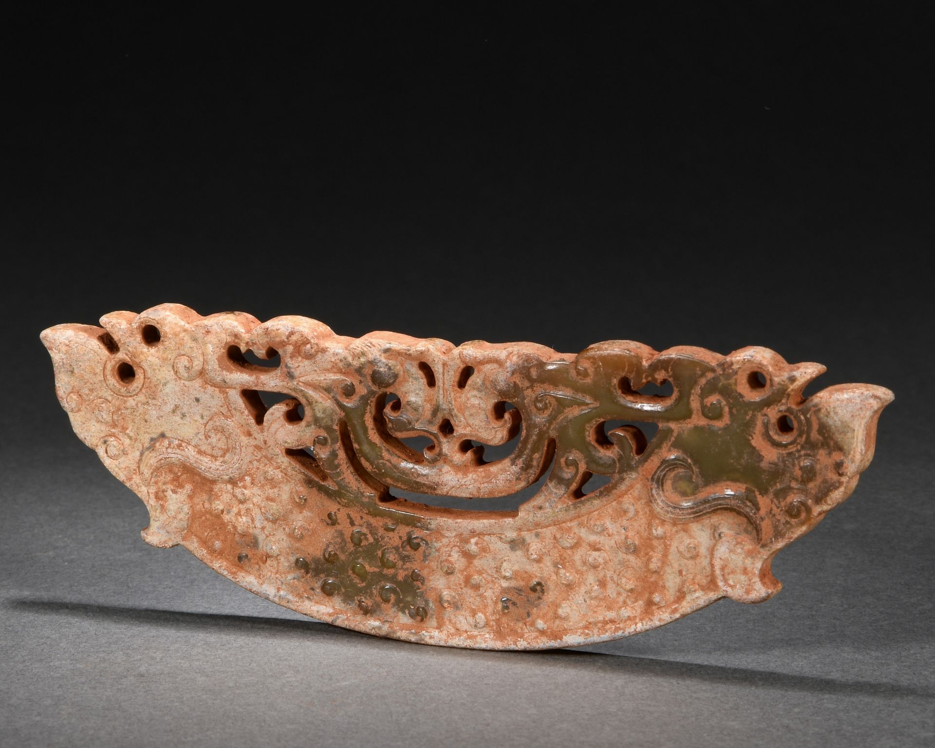 A Chinese Carved Jade Ornament Huang - Image 2 of 8