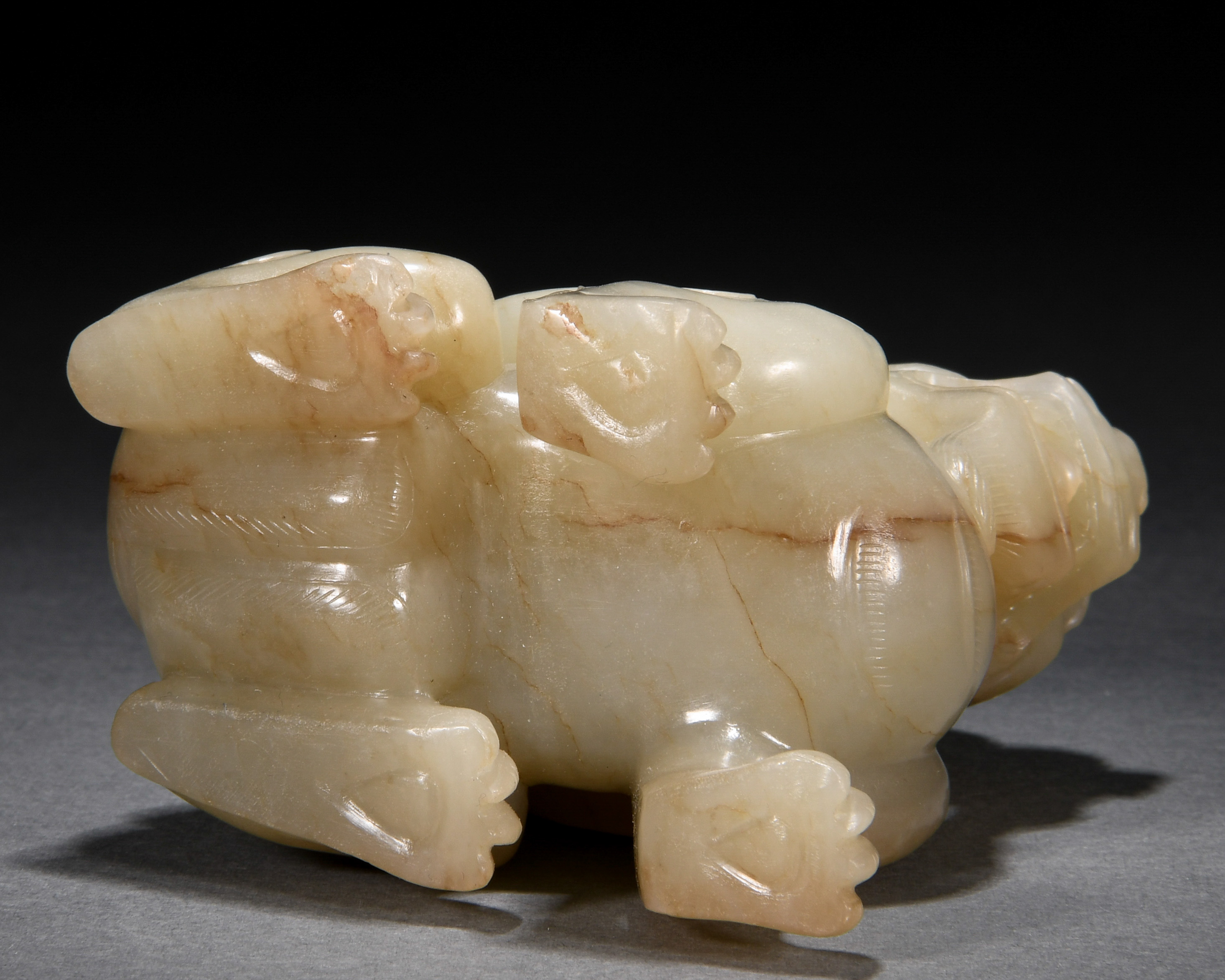 A Chinese Carved Jade Mythical Beast - Image 6 of 6