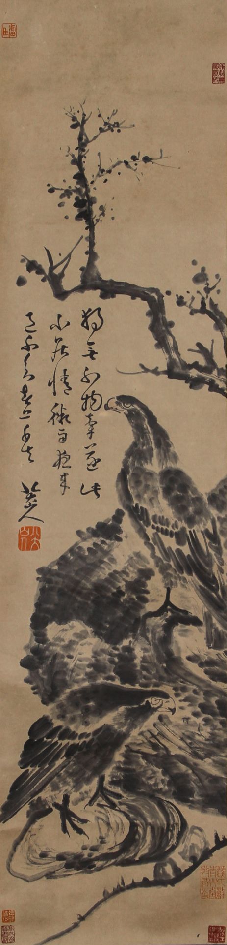 Four Pages of Chinese Scroll Painting Signed Badashanren - Bild 16 aus 22