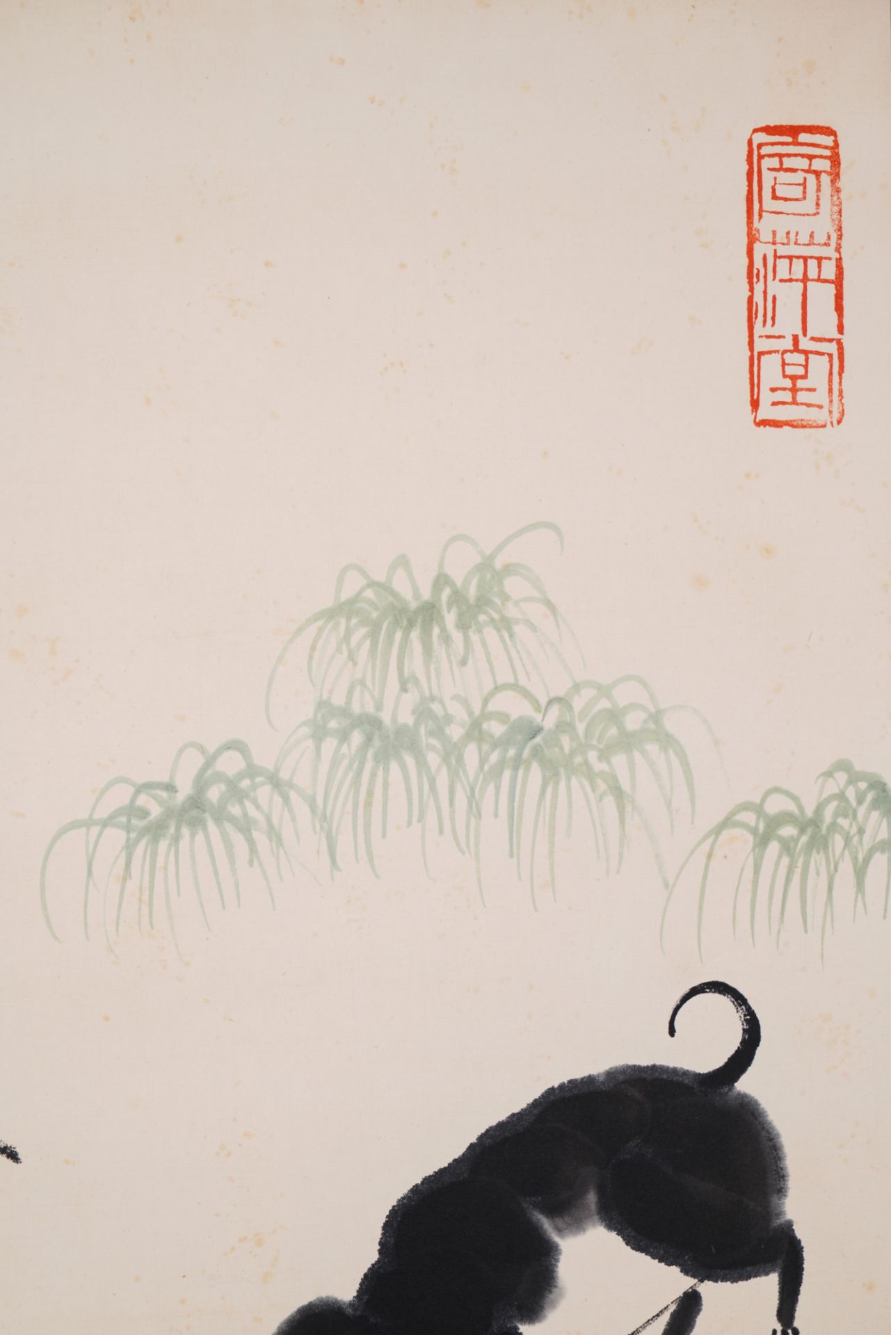 A Chinese Scroll Painting Signed Qi Baishi - Bild 6 aus 9