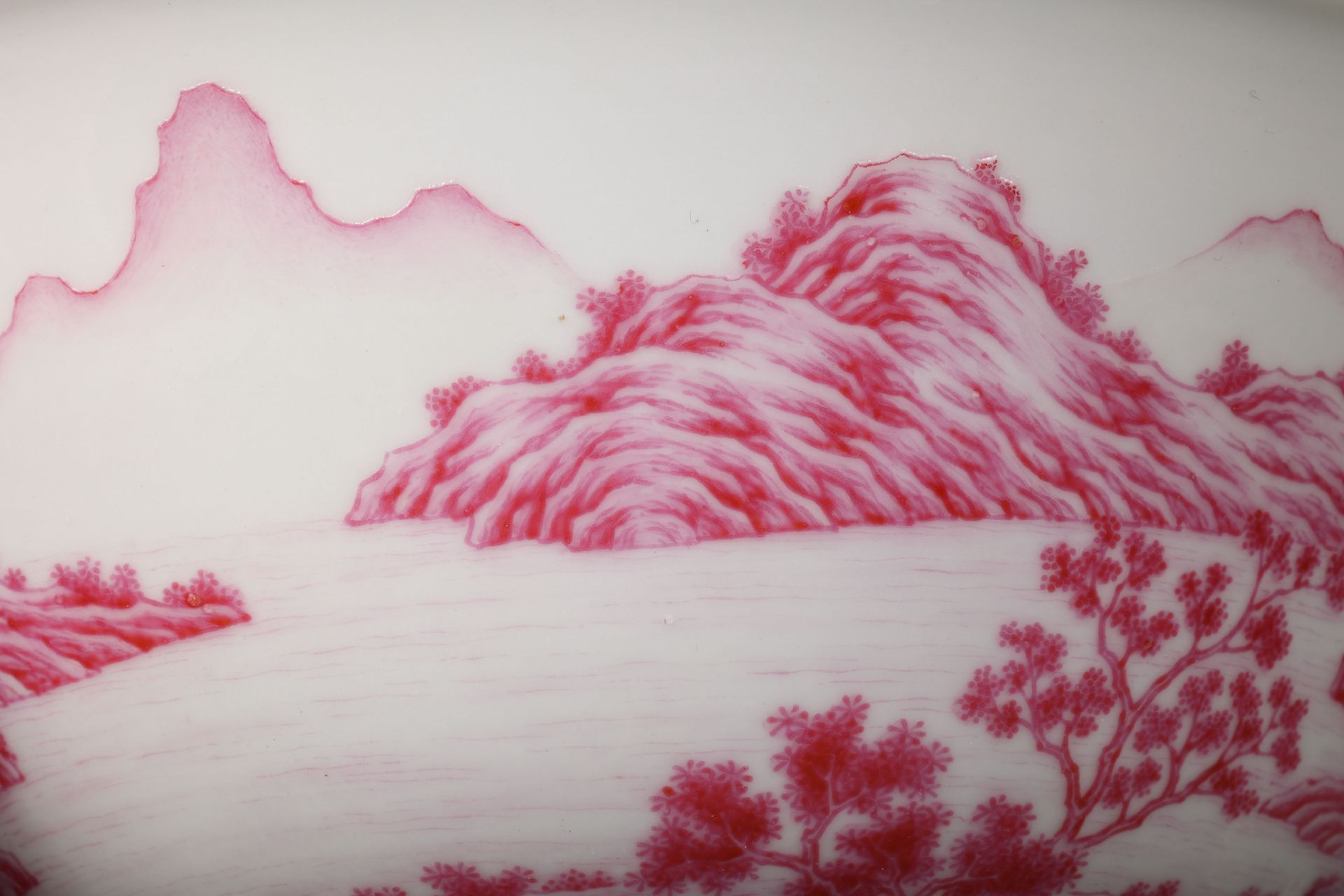A Chinese Pink Enamel Landscape Bowl - Image 7 of 10
