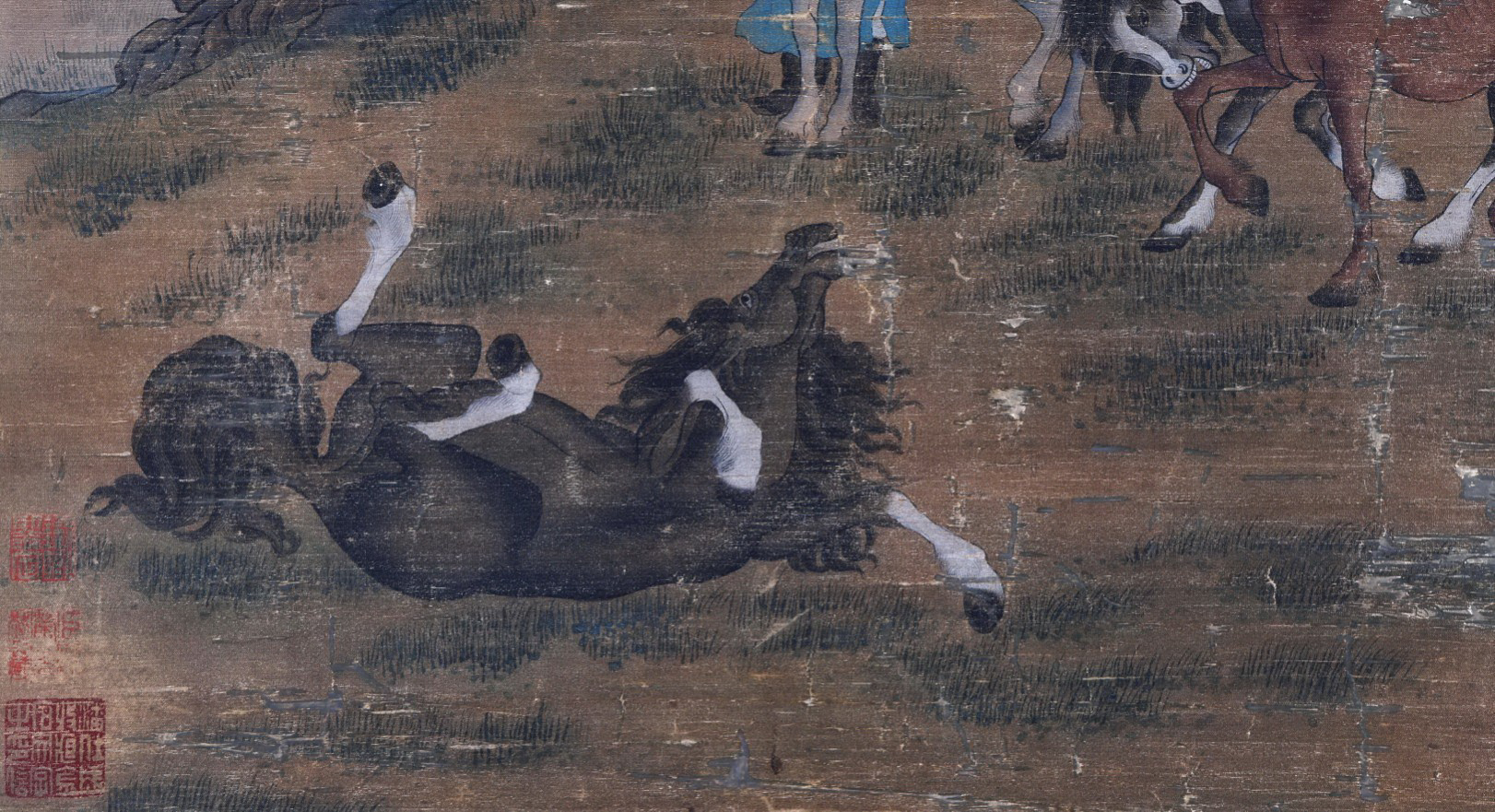 A Chinese Scroll Painting Signed Han Gan - Image 5 of 9