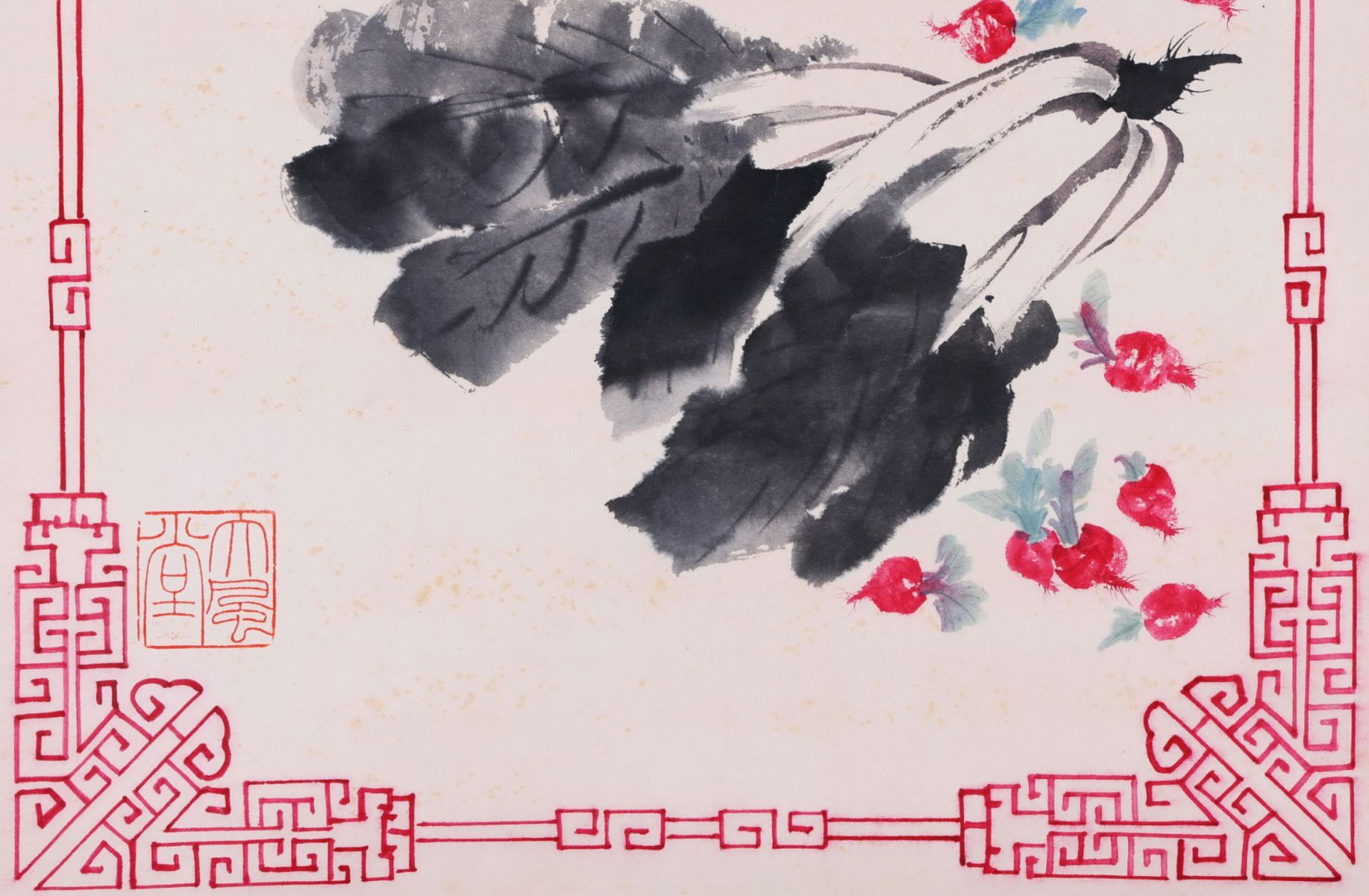 A Chinese Scroll Painting Signed Zhang Daqian - Bild 5 aus 7