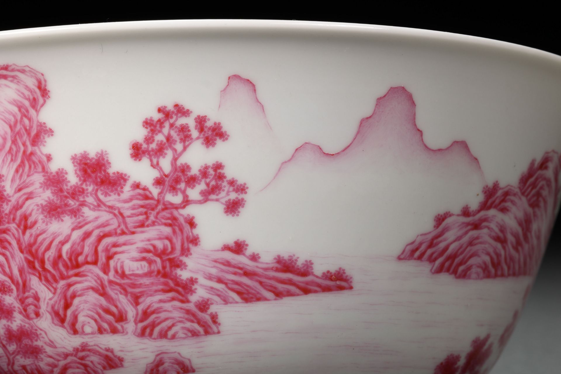 A Chinese Pink Enamel Landscape Bowl - Image 6 of 10