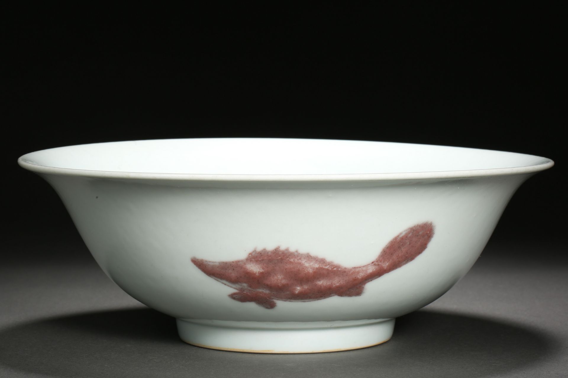 A Chinese Copper Red Carp Bowl - Bild 3 aus 7