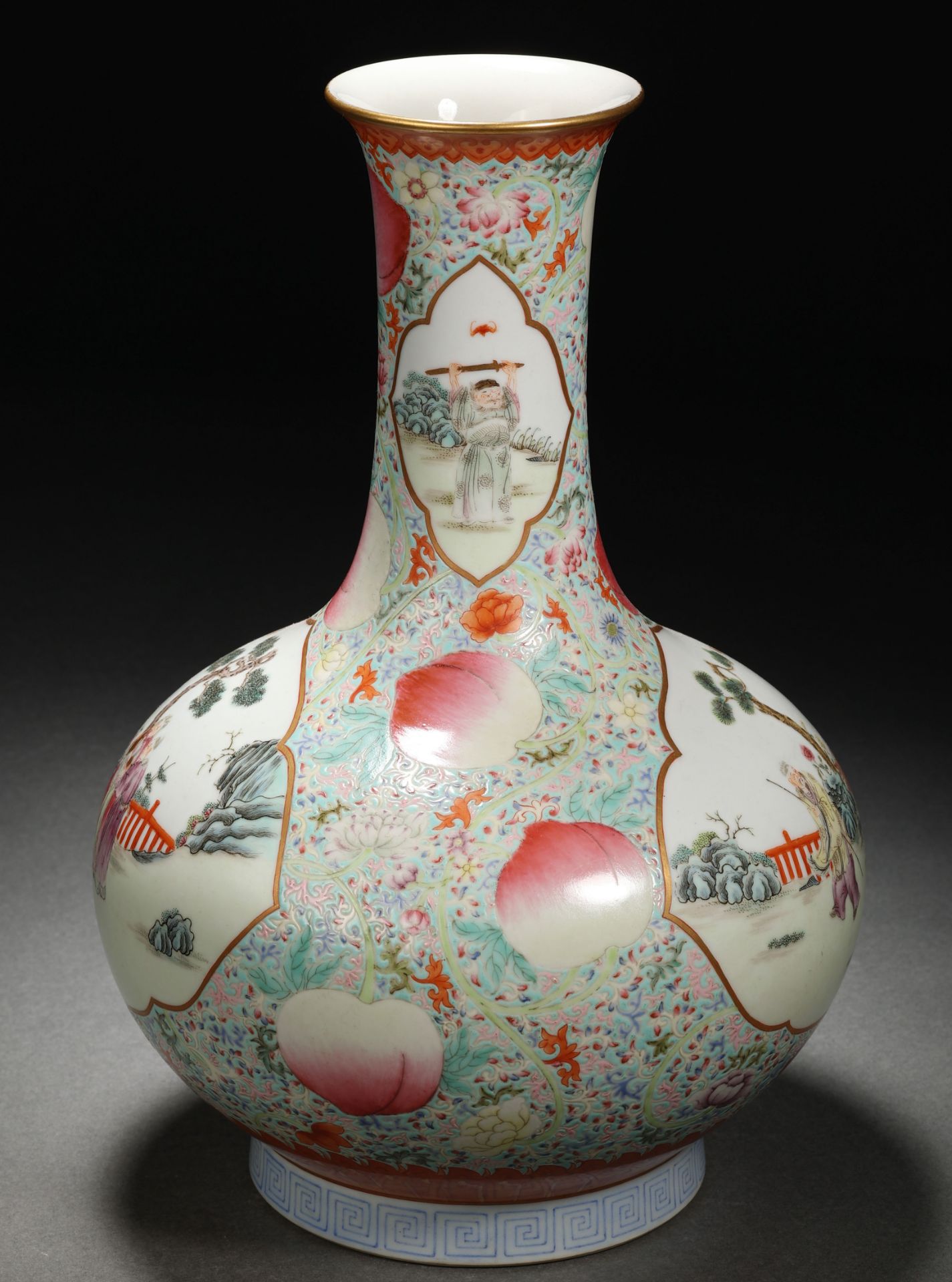 A Chinese Famille Rose Figural Story Decorative Vase - Bild 5 aus 13