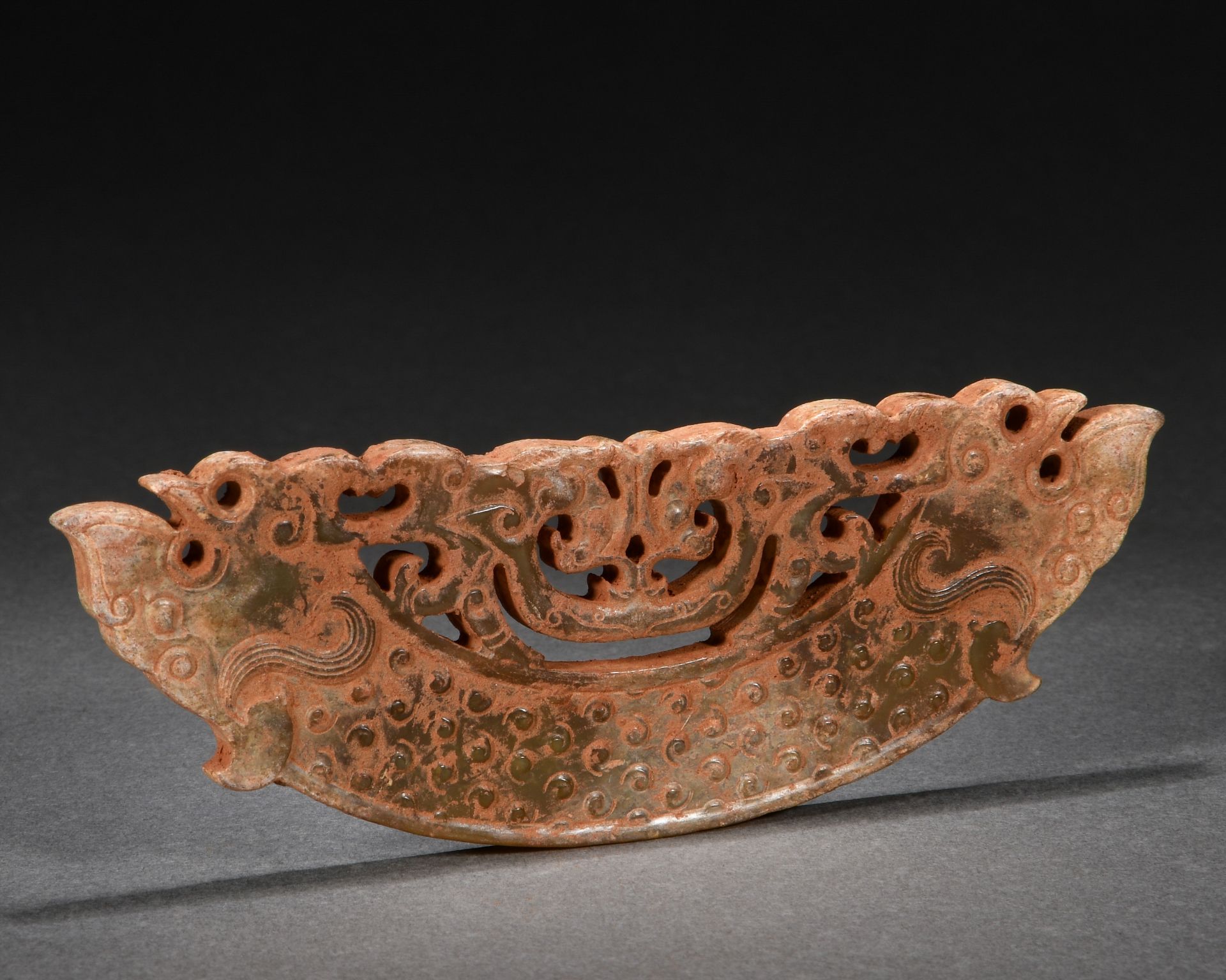 A Chinese Carved Jade Ornament Huang - Image 4 of 8