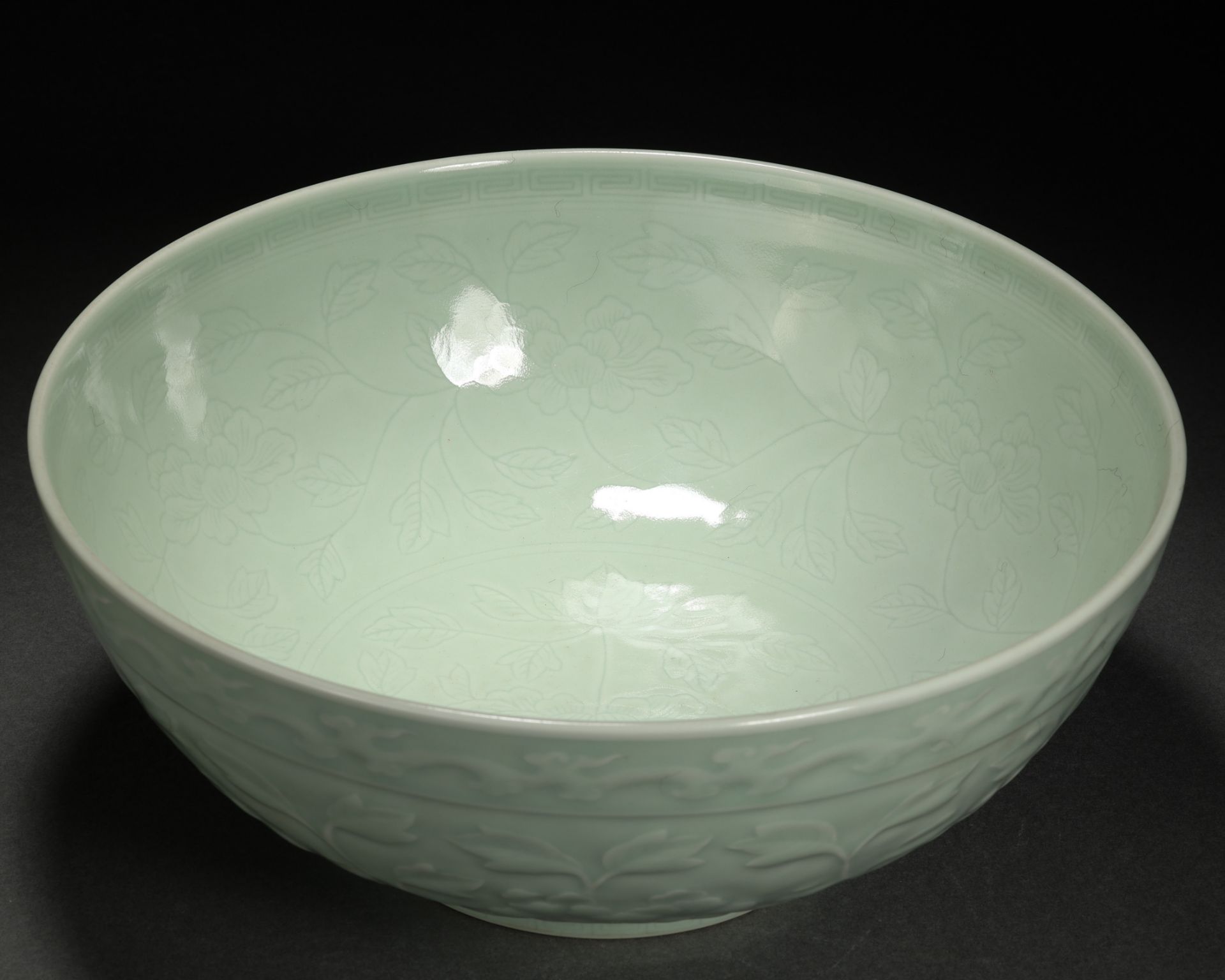 A Chinese Celadon Glaze Floral Bowl - Image 5 of 11