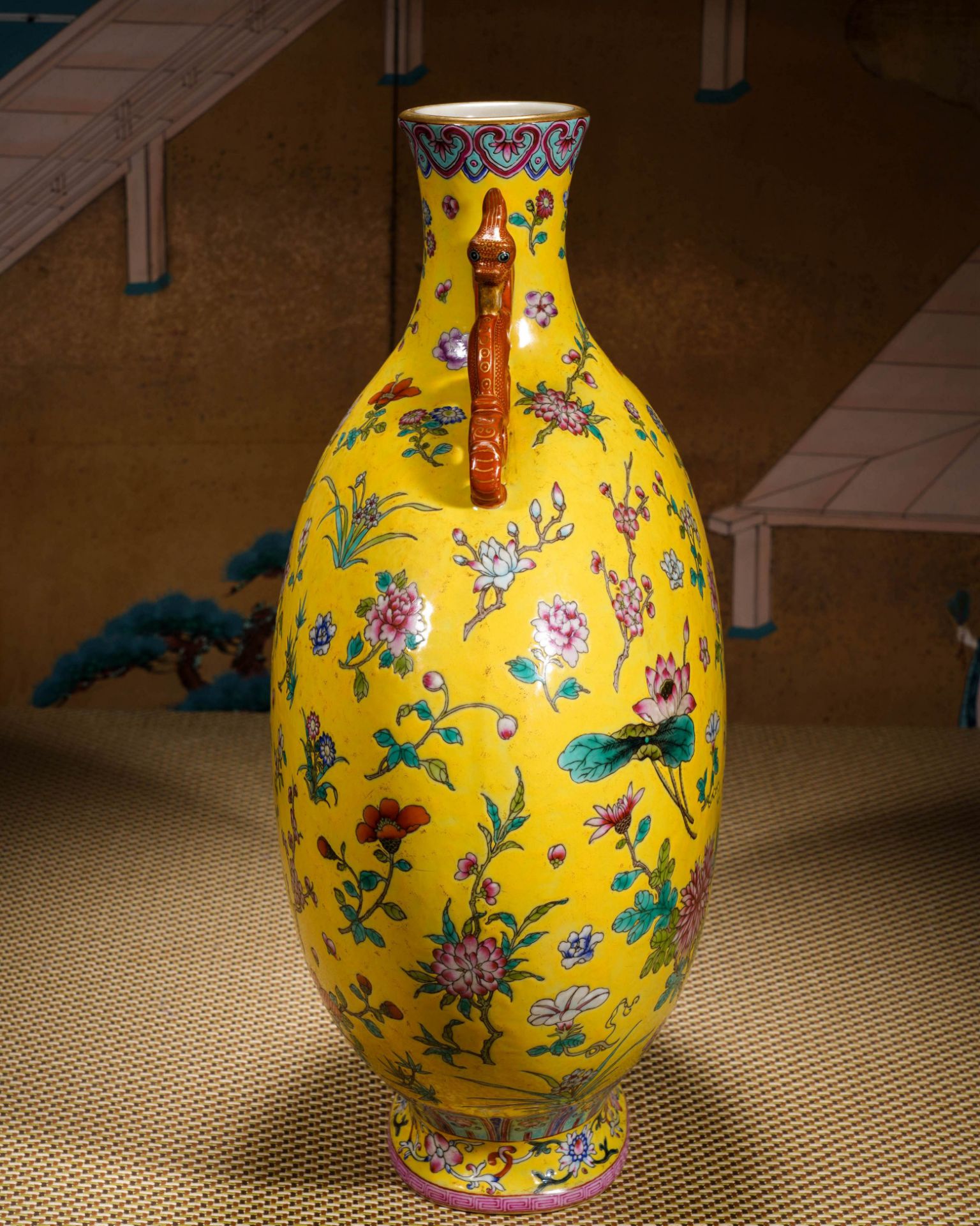 A Chinese Famille Rose Moon Flask - Image 6 of 13