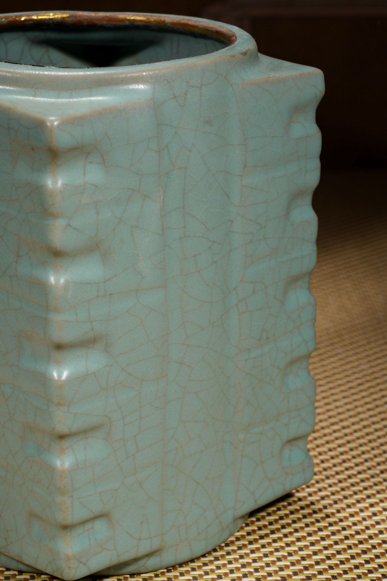 A Chinese Ru-ware Cong Vase - Image 6 of 11