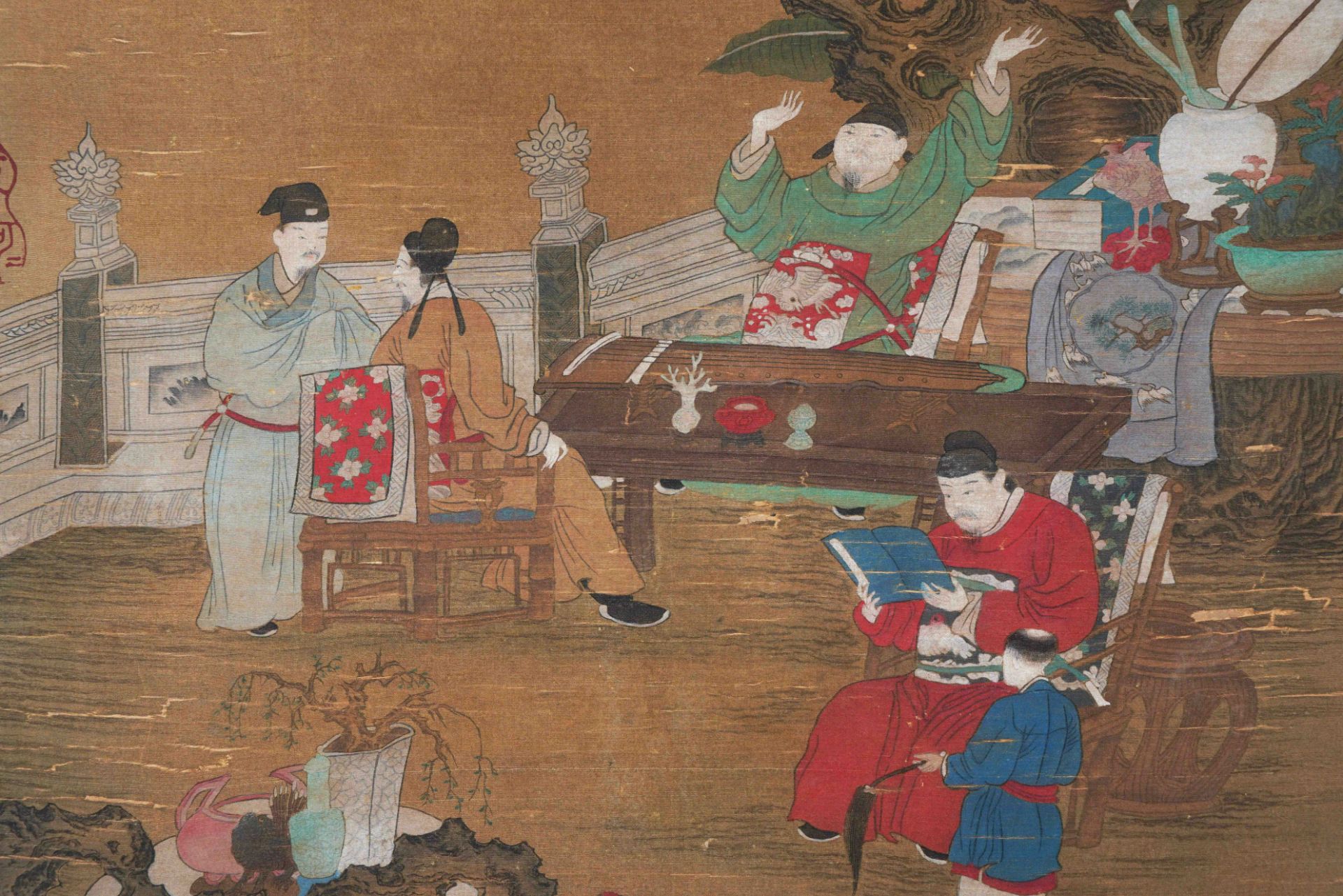 A Chinese Scroll Painting Signed Gu Hongzhong - Image 7 of 13