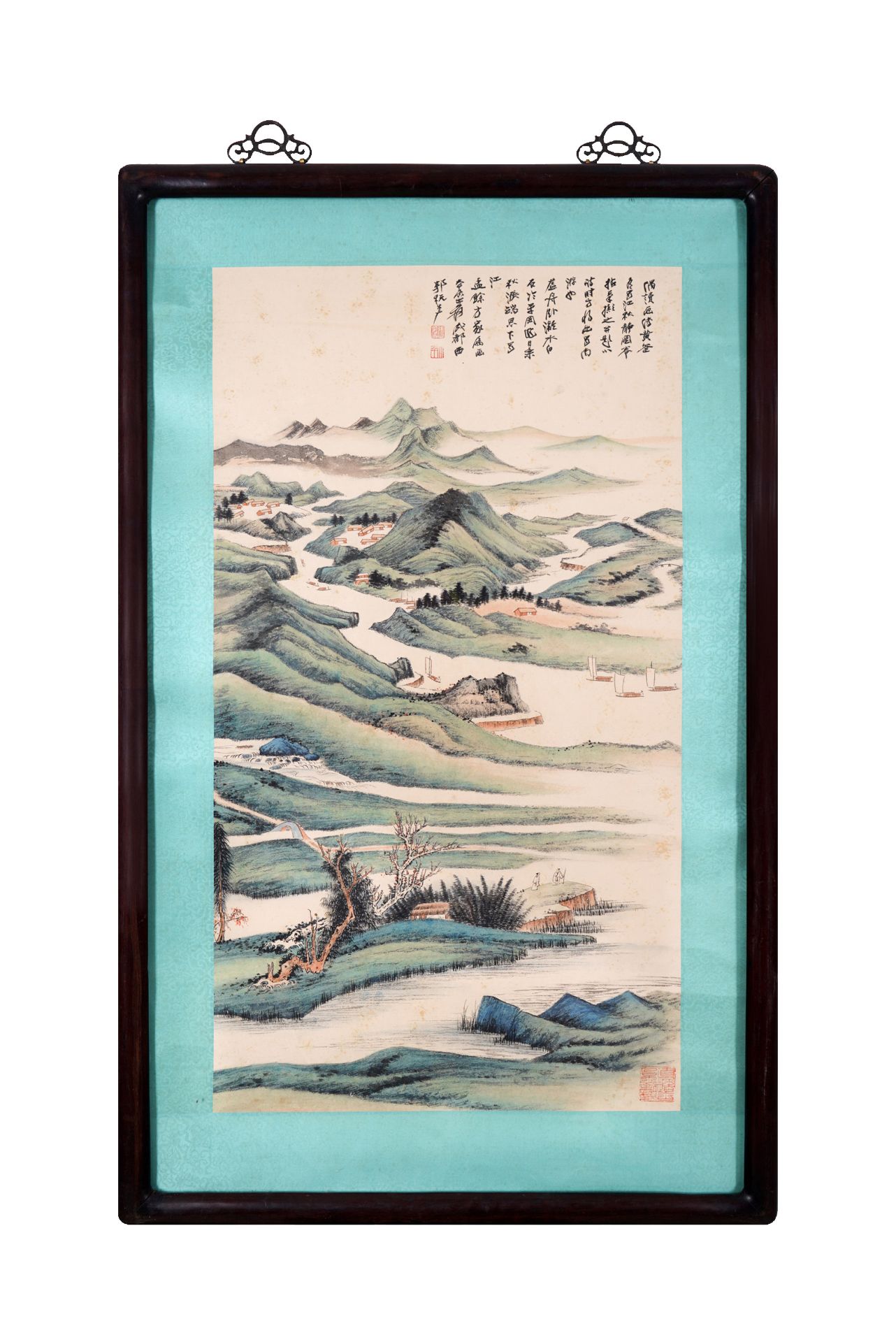 A Chinese Frame Painting By Zhang Daqian - Image 2 of 19