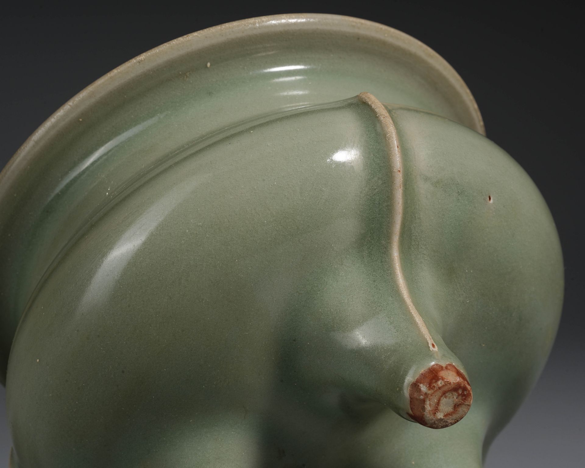 A Chinese Longquan Celadon Glaze Tripod CenserÂ  - Image 8 of 13