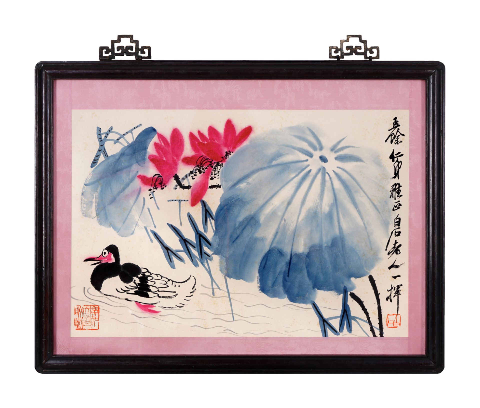 A Chinese Frame Painting By Qi Baishi - Image 2 of 13