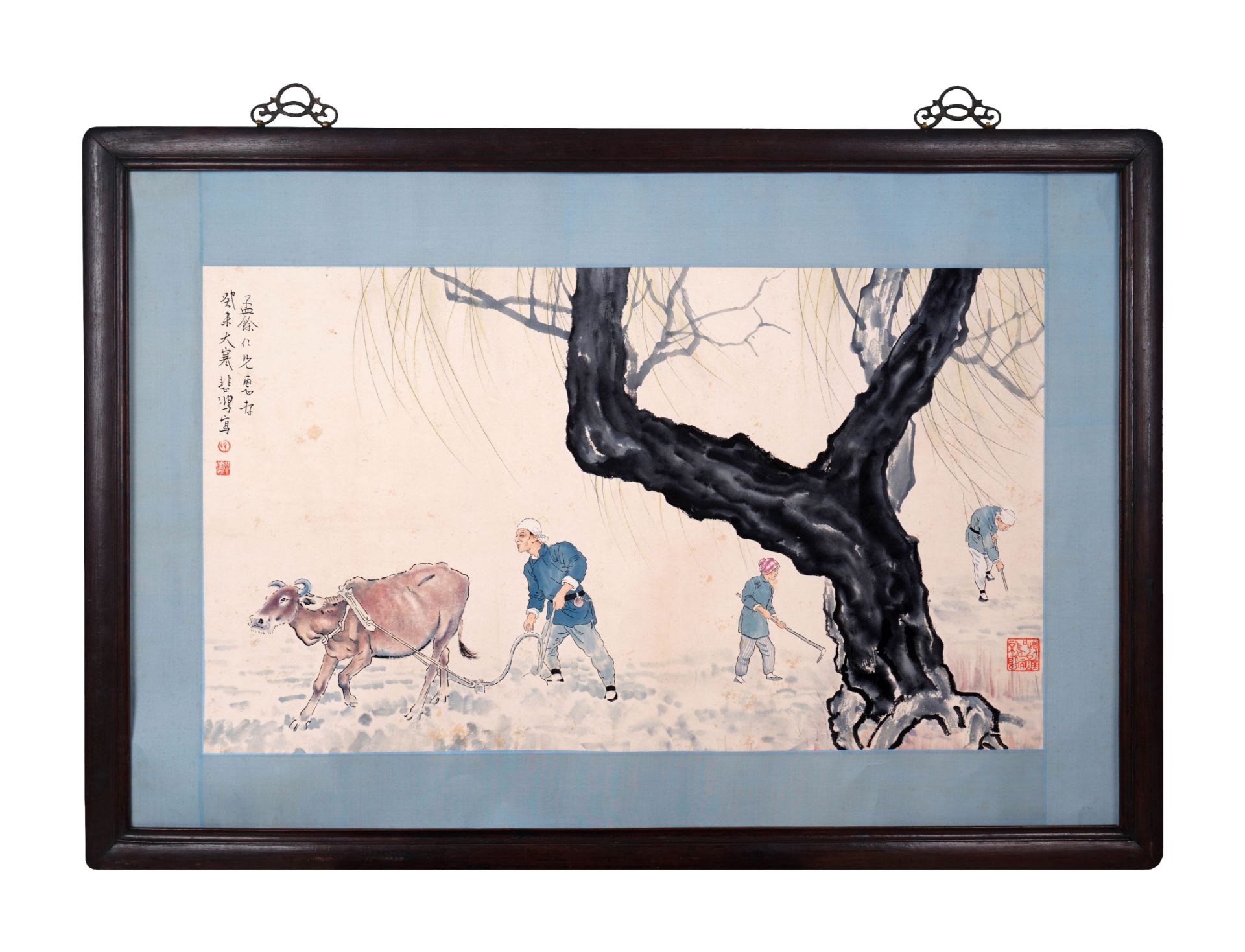 A Chinese Frame Painting By Xu Beihong - Image 2 of 16