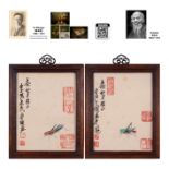 Pair of Chinese Frame Painting By Qi Baishi
