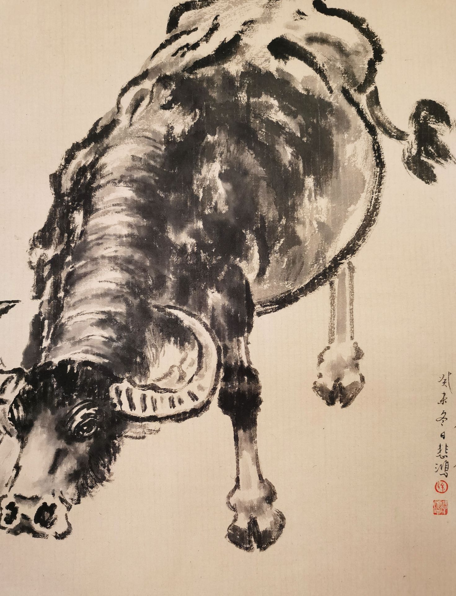 A Chinese Painting by Xu Beihong on Paper Album - Image 4 of 7