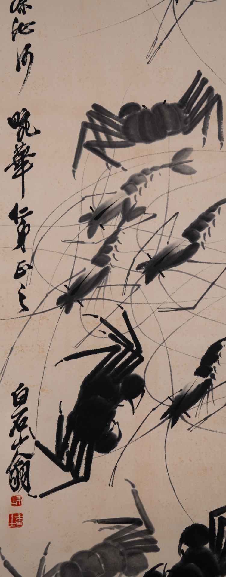 A Chinese Scroll Painting by Qi Baishi - Image 4 of 9