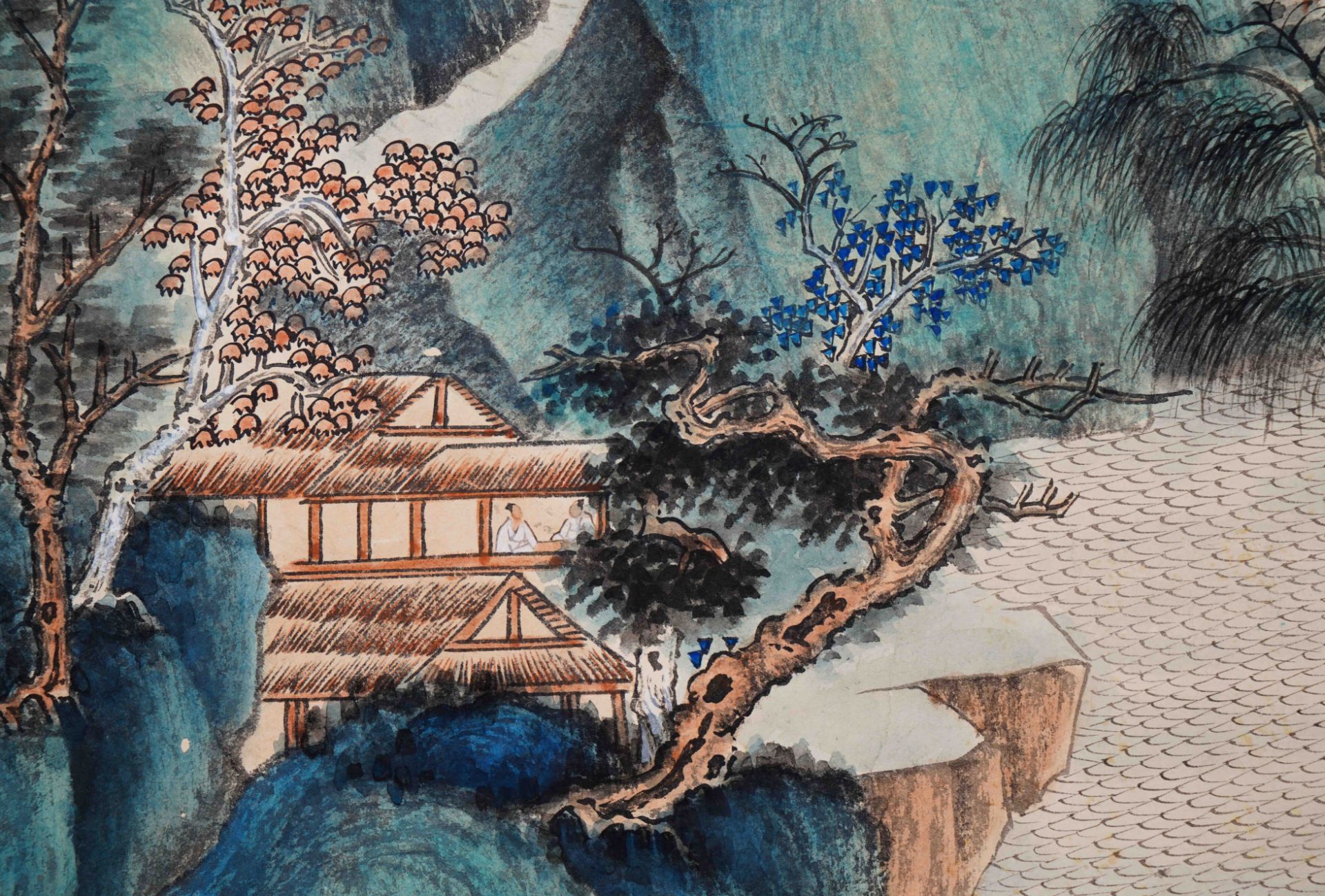 A Chinese Scroll Painting by Zhang Daqian - Image 8 of 10