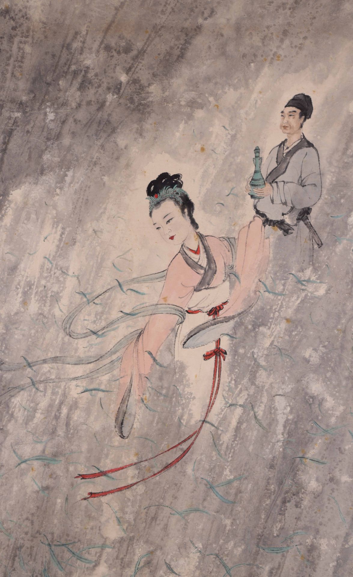 A Chinese Scroll Painting by Fu Baoshi - Image 3 of 8