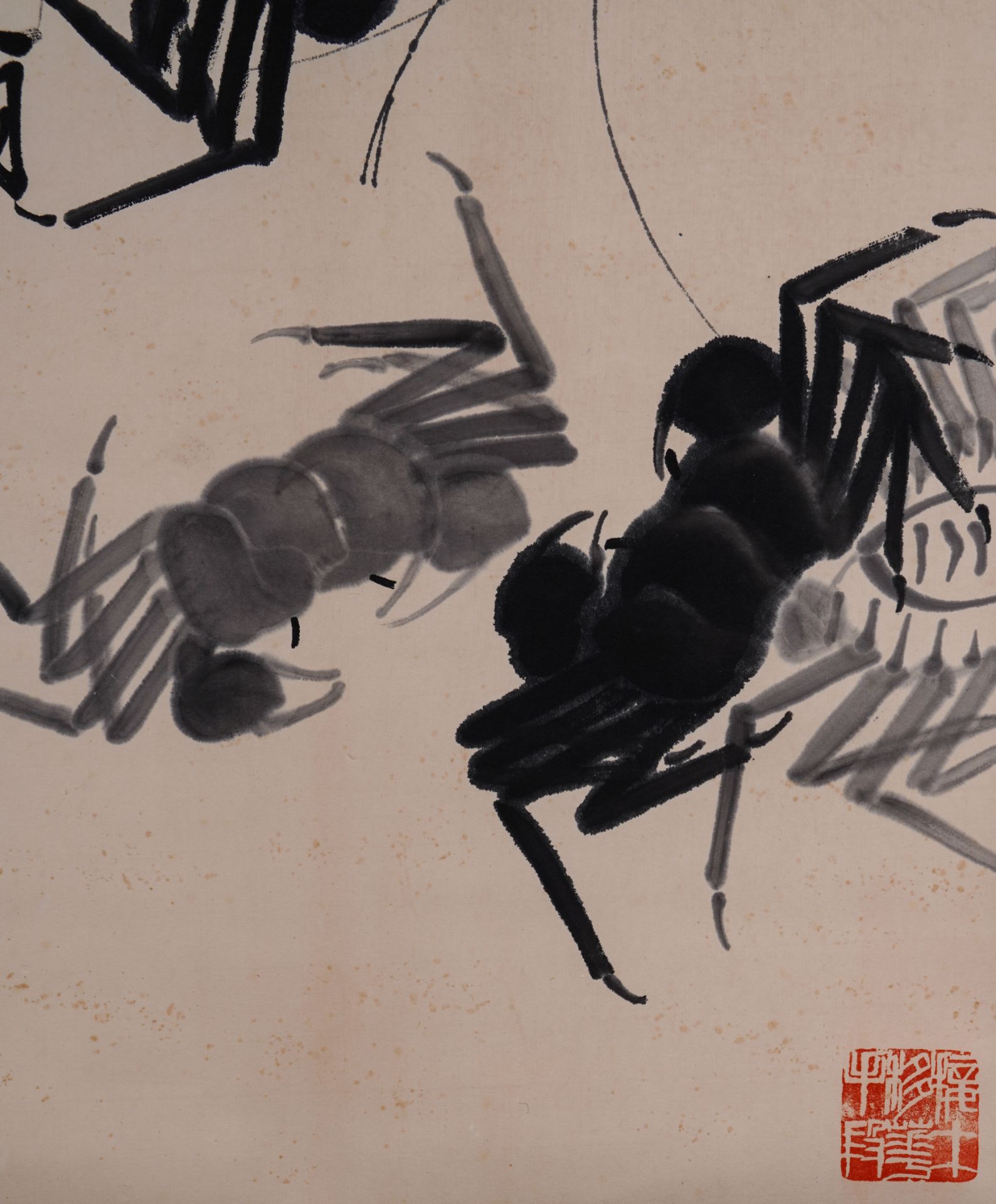 A Chinese Scroll Painting by Qi Baishi - Image 5 of 9