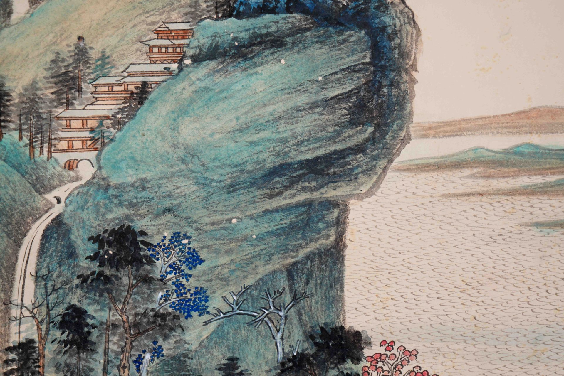 A Chinese Scroll Painting by Zhang Daqian - Image 5 of 10