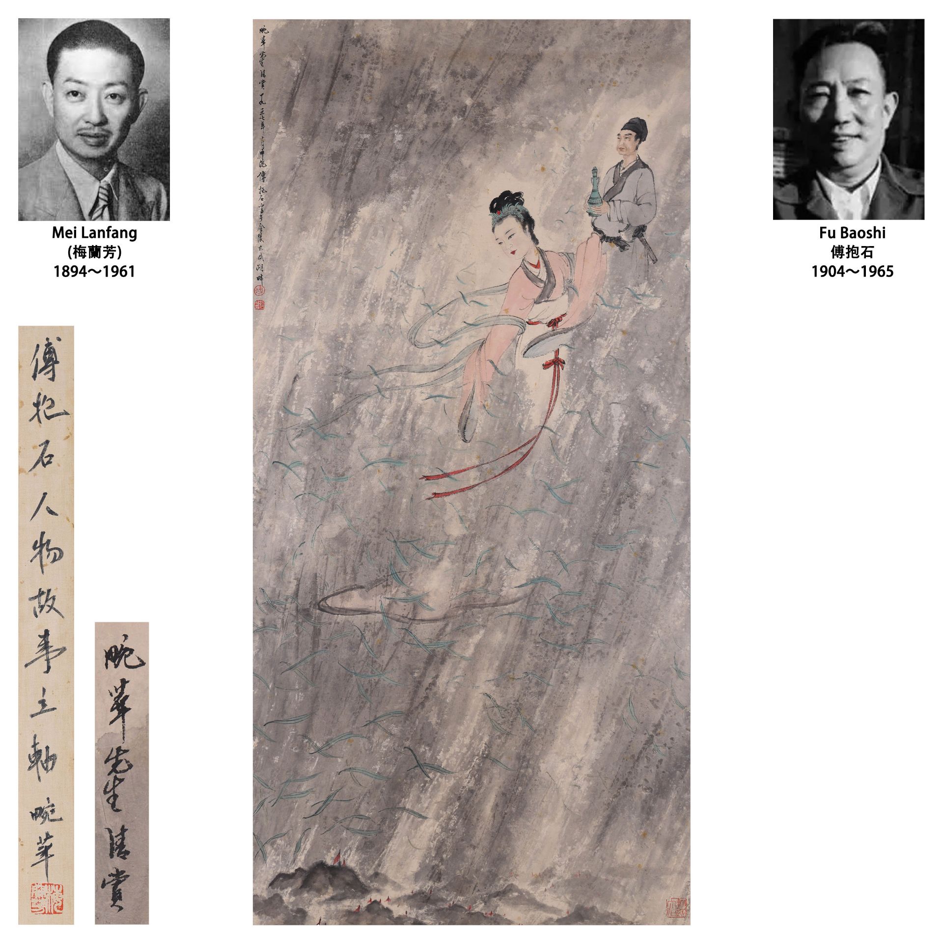 A Chinese Scroll Painting by Fu Baoshi