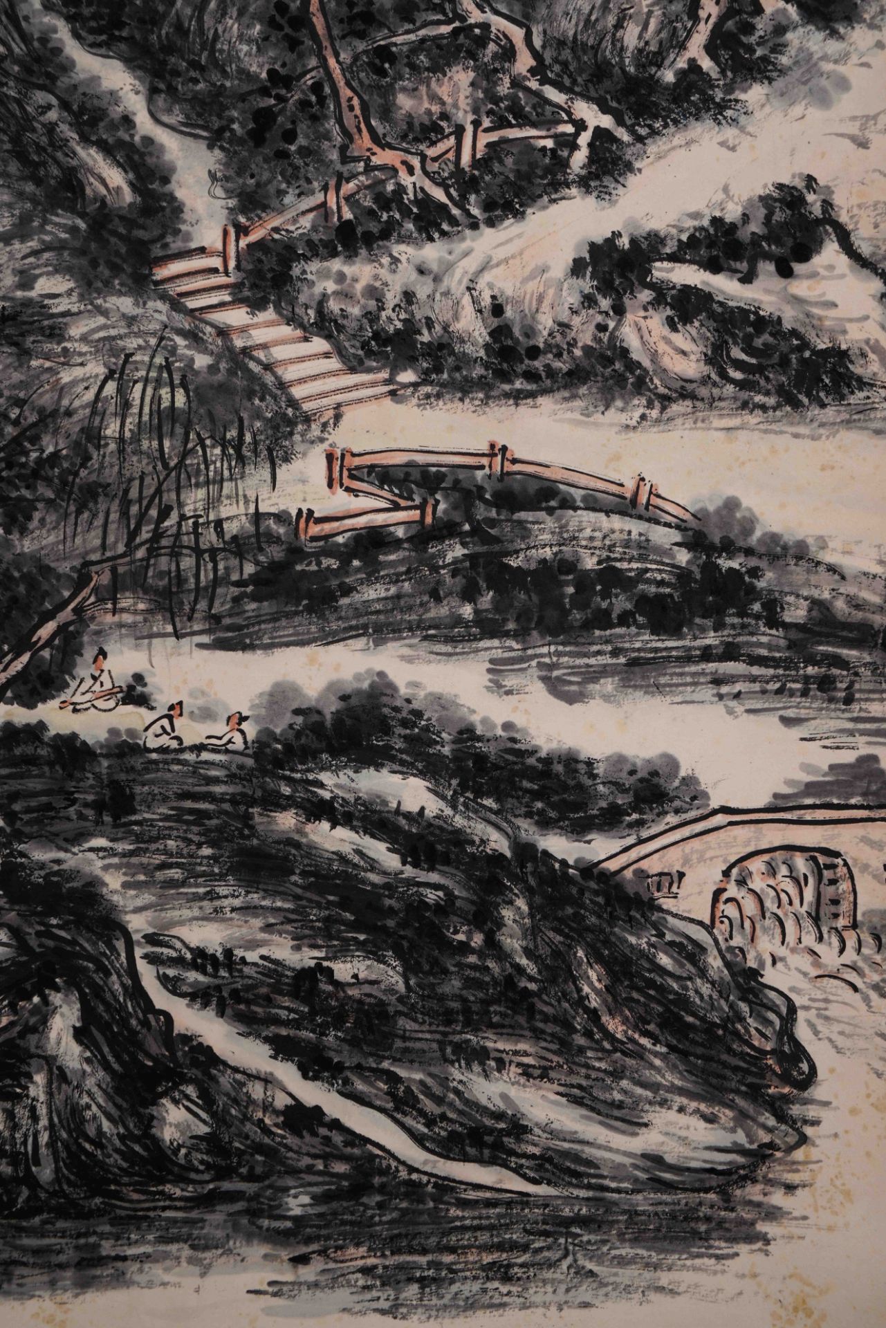 A Chinese Scroll Painting by Huang Binhong - Image 5 of 9