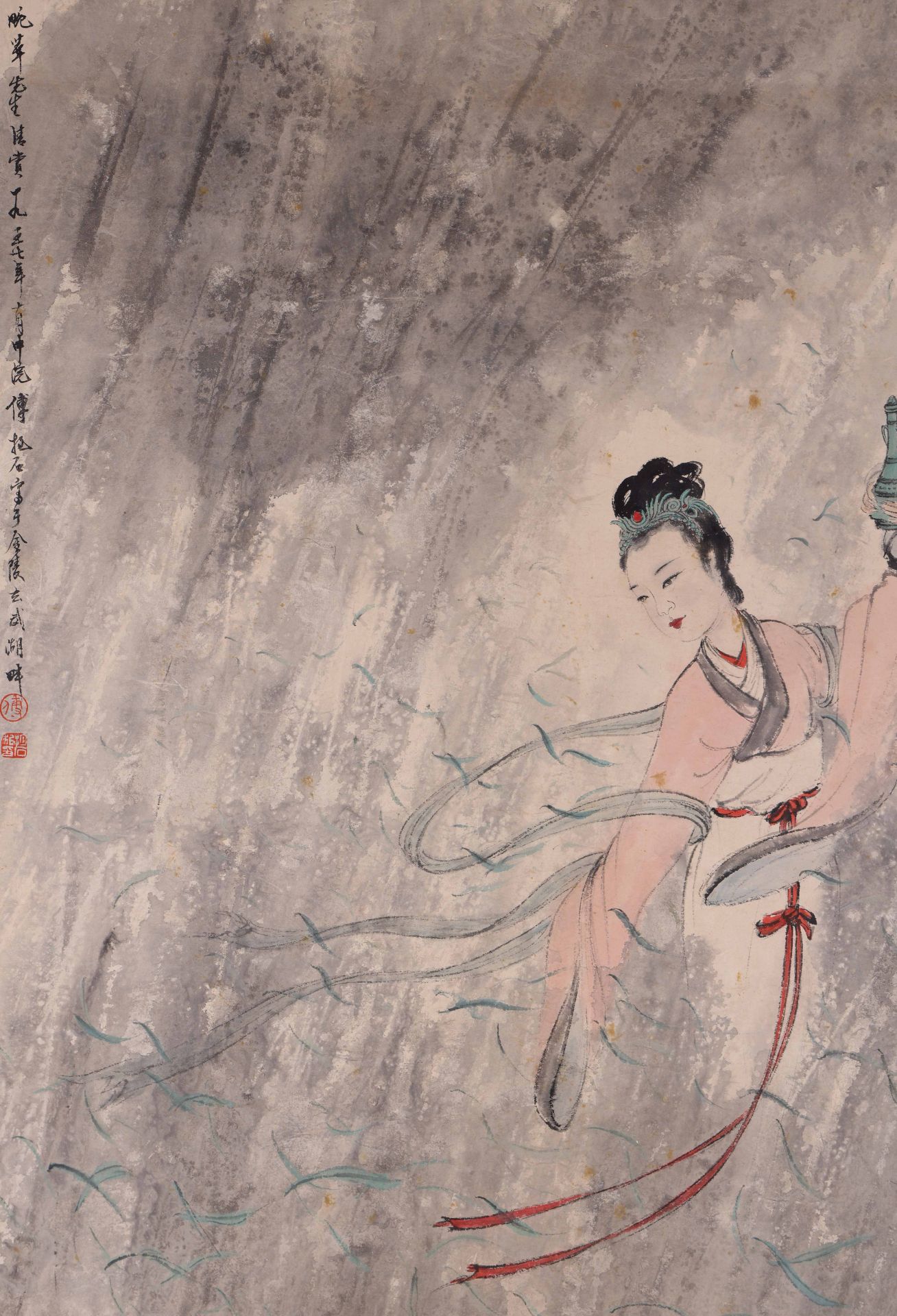 A Chinese Scroll Painting by Fu Baoshi - Image 4 of 8