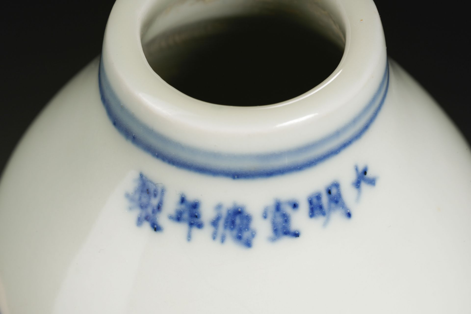 A Chinese Blue and White Moon Flask - Image 3 of 10