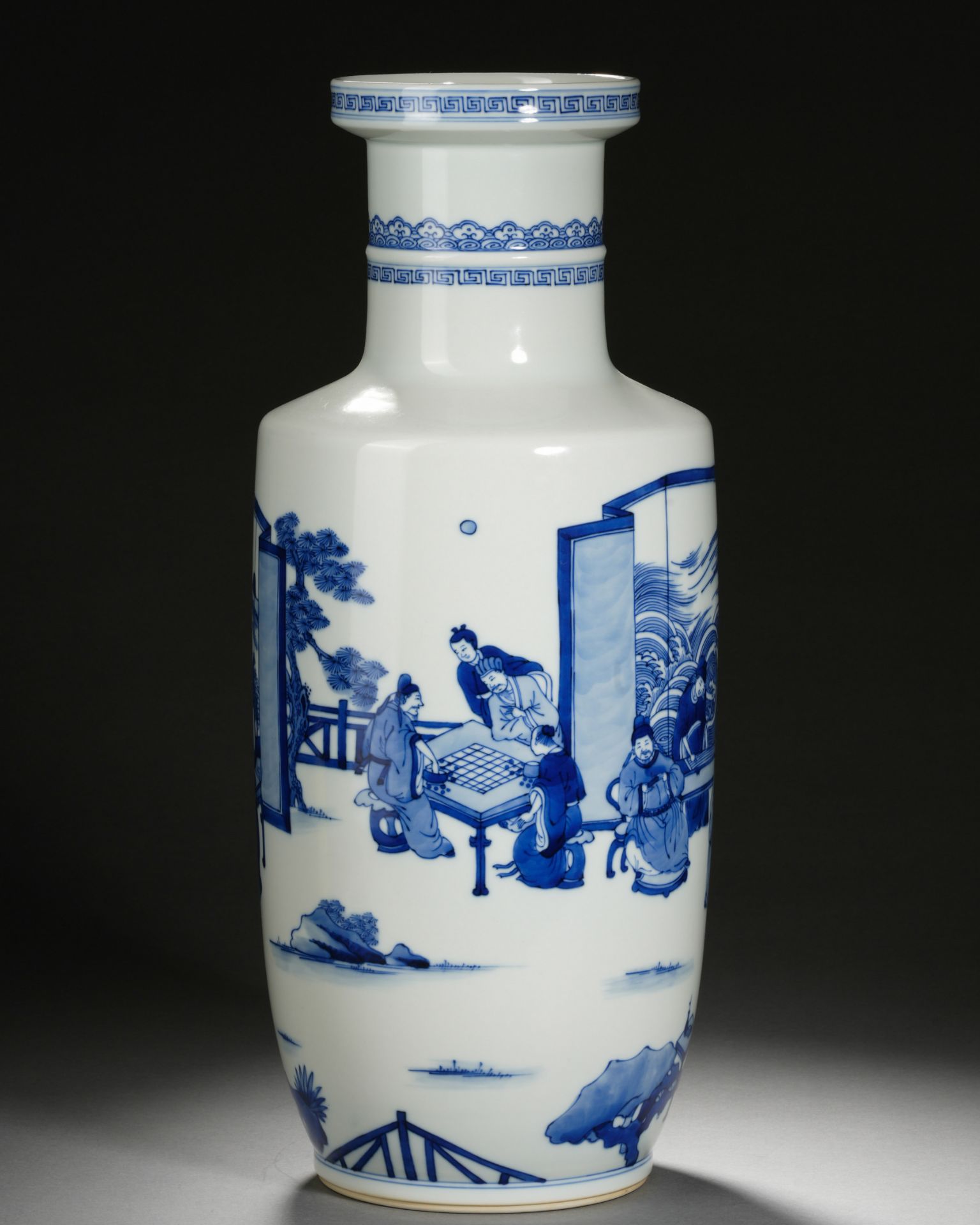 A Chinese Blue and White Figural Story Mallet Vase - Bild 6 aus 15