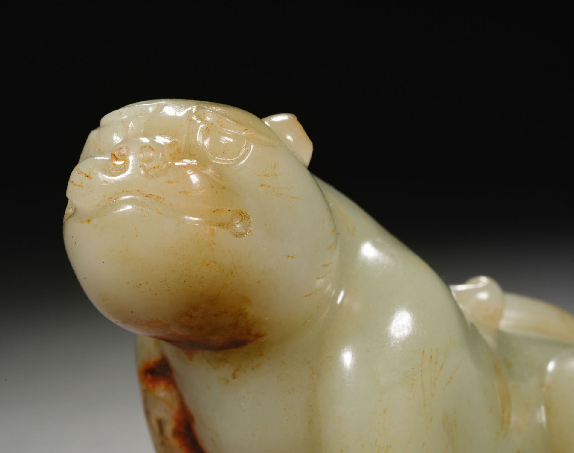 A Chinese Carved Jade Mythical Beast - Image 6 of 10