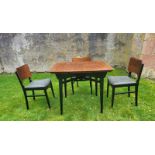 Mid Century Extendable Table with 4 Chairs