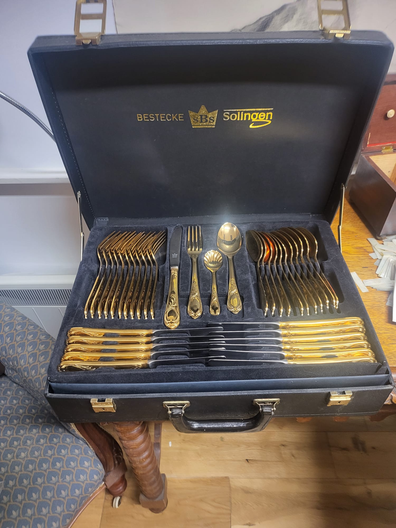 Canteen of Gold Plated Cutlery