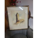 Original Framed Watercolour of The Wallace Monument - no reserve