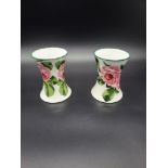 Pair of Wemyss Beaker Vases - no reserve