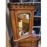 Lovely castellated Wall Hung Cabinet