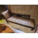 Brown Leather Chaise Longue - no reserve