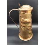 Large Art Nouveau Copper Jug - low reserve