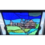 Modern Distillery Stained Glass Scene