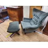G Plan 6250 Wing Back Armchair & Footstool