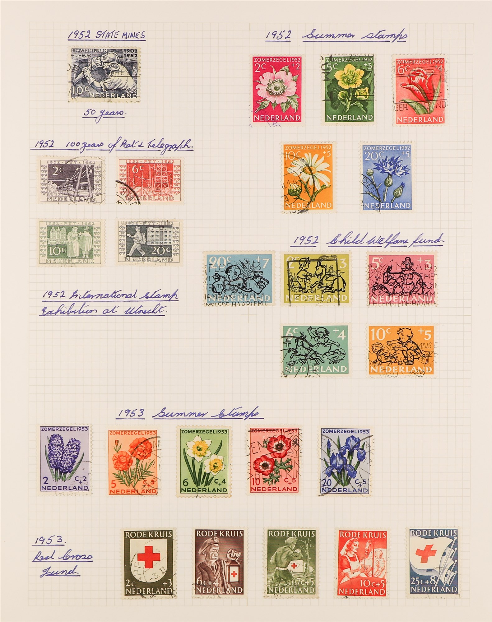 NETHERLANDS 1891-1966 USED COLLECTION in an album, incl. 1891 Wilhelmina to 1g violet & 1894 to 1g - Image 9 of 12