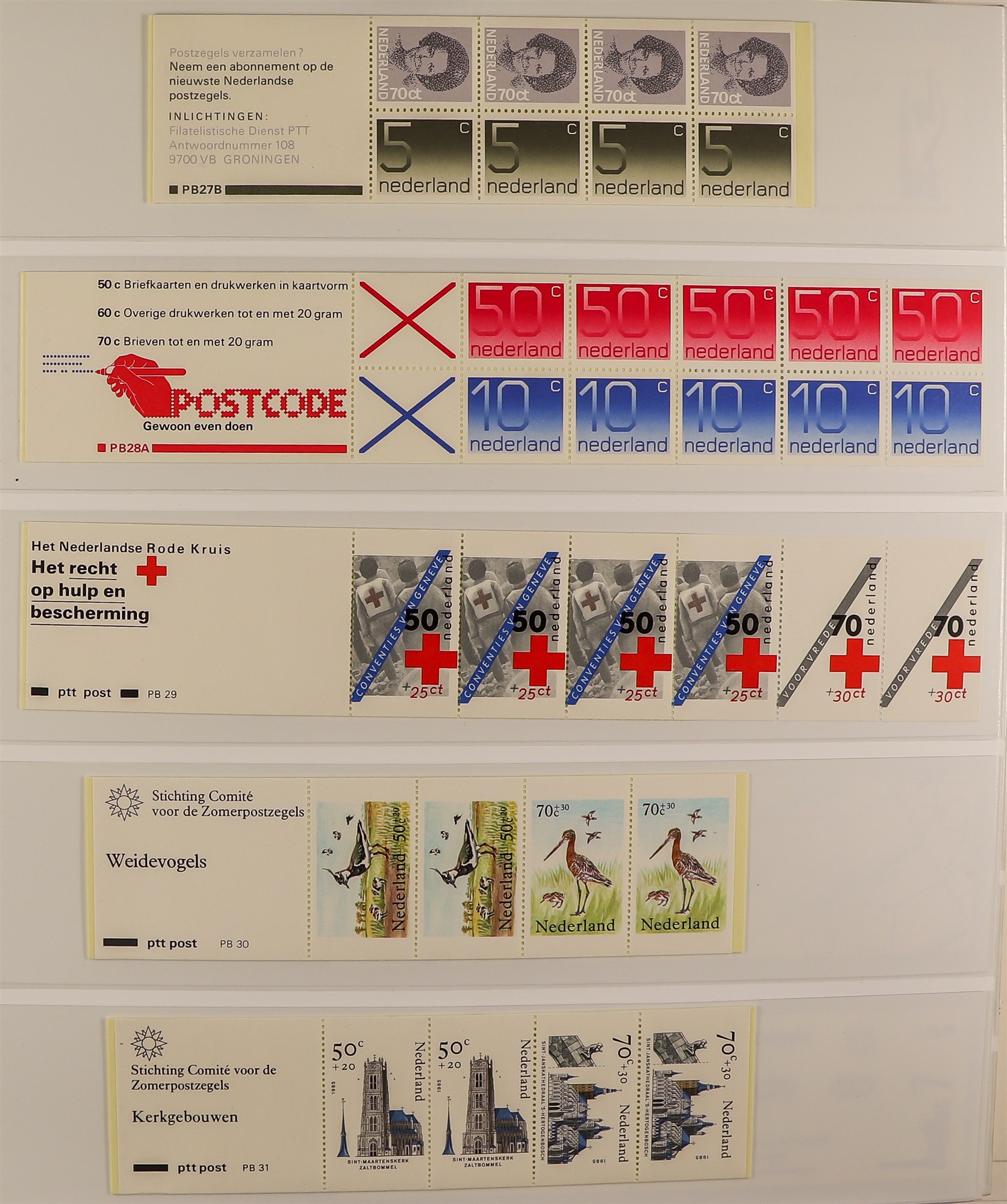 NETHERLANDS 1960's-2000's NEVER HINGED MINT ISSUES with PTT new issue stamp folders, presentation - Image 3 of 13