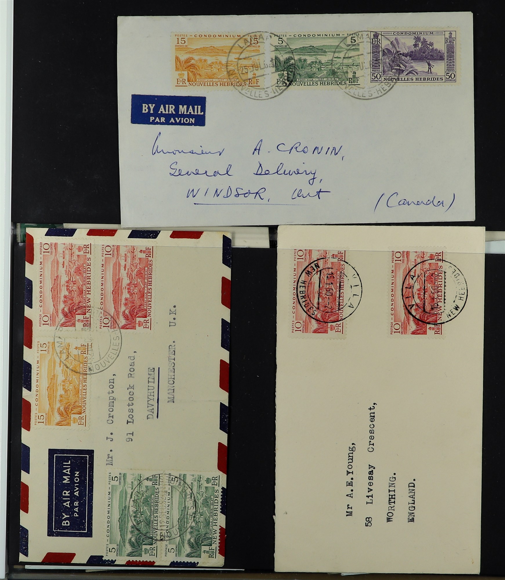 NEW HEBRIDES ENGLISH 1953-69 covers collection, with commercial & philatelic covers, registered - Image 12 of 15