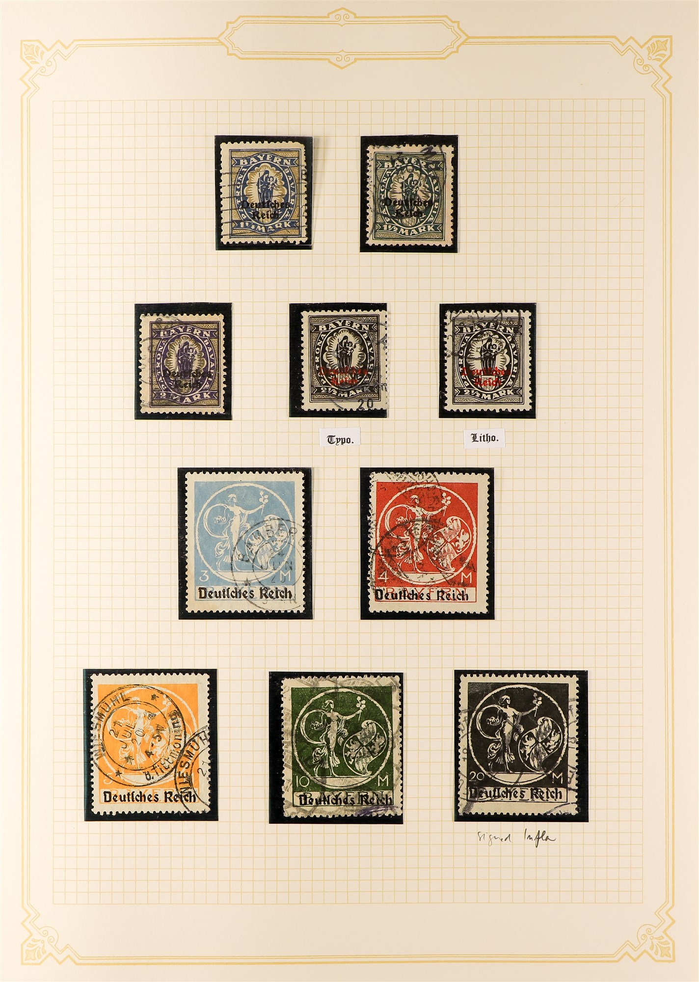 GERMANY 1919-1923 USED COLLECTION incl. 1920-21 opts on Bavaria set, 1920-21 Germania set, plus - Image 4 of 32