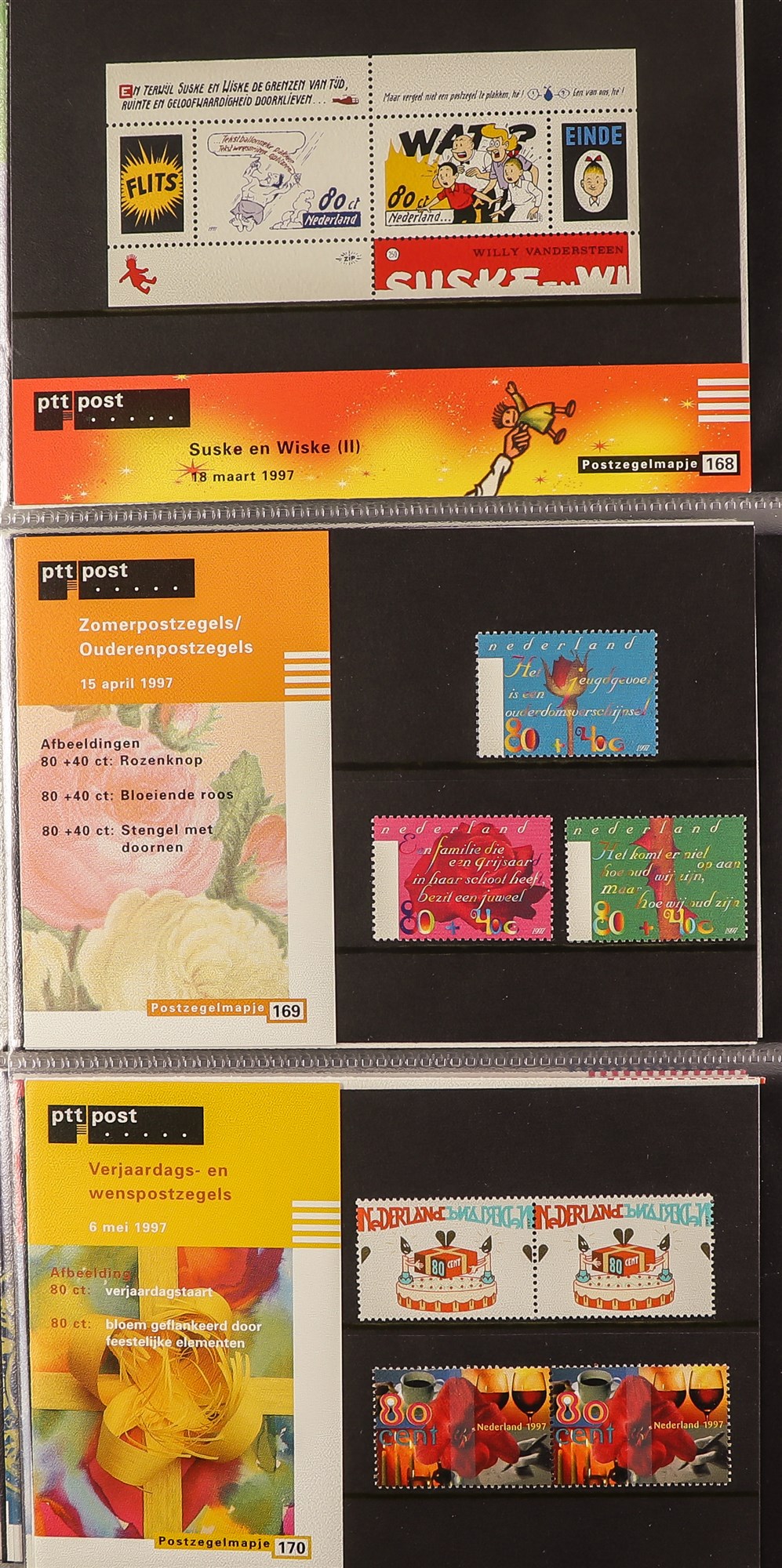 NETHERLANDS 1960's-2000's NEVER HINGED MINT ISSUES with PTT new issue stamp folders, presentation - Image 8 of 13