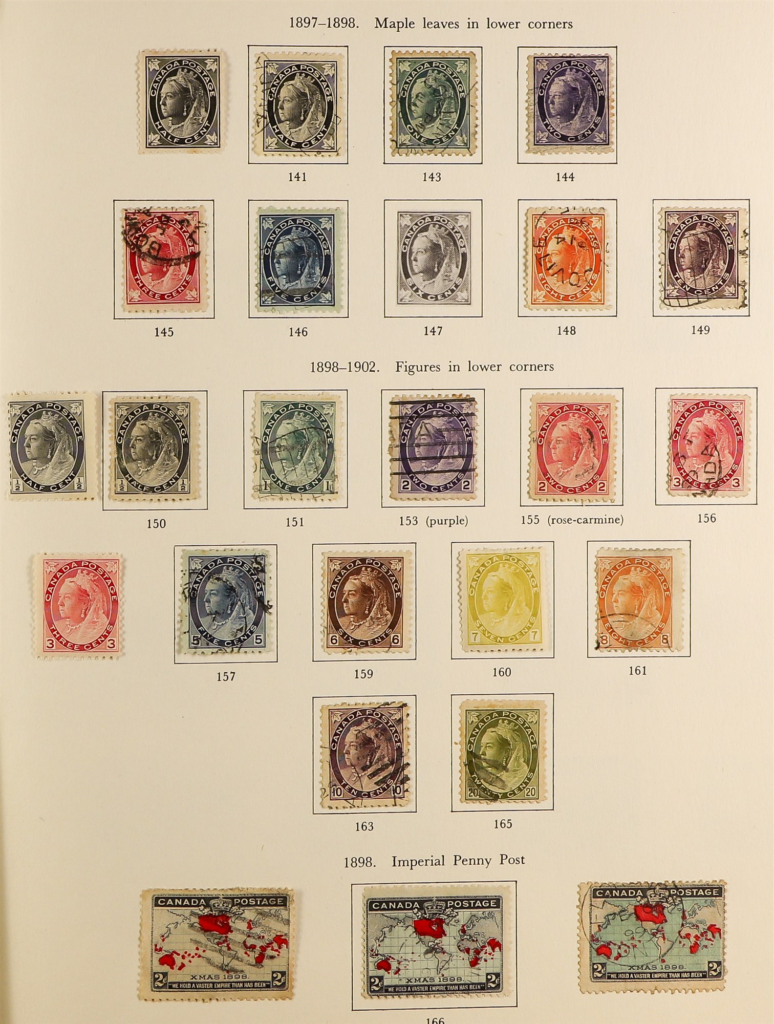 CANADA 1859-1971 COLLECTION of mint and used in an album, incl. 1868-90 3c, 6c, 12½c & 15c Large - Image 3 of 10