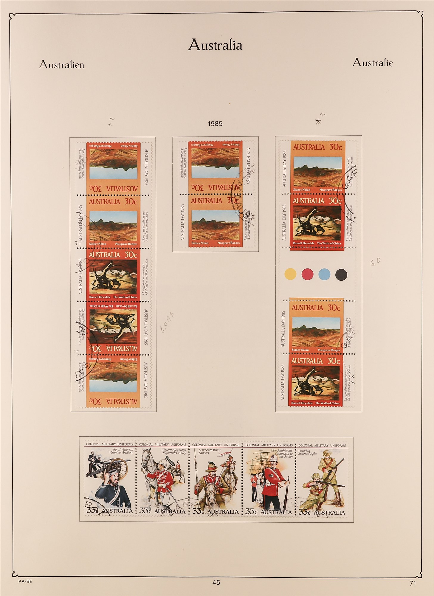 AUSTRALIA 1953-90 COMPLETE USED COLLECTION in a KA-BE album with paper & perforation types, booklets - Image 19 of 29