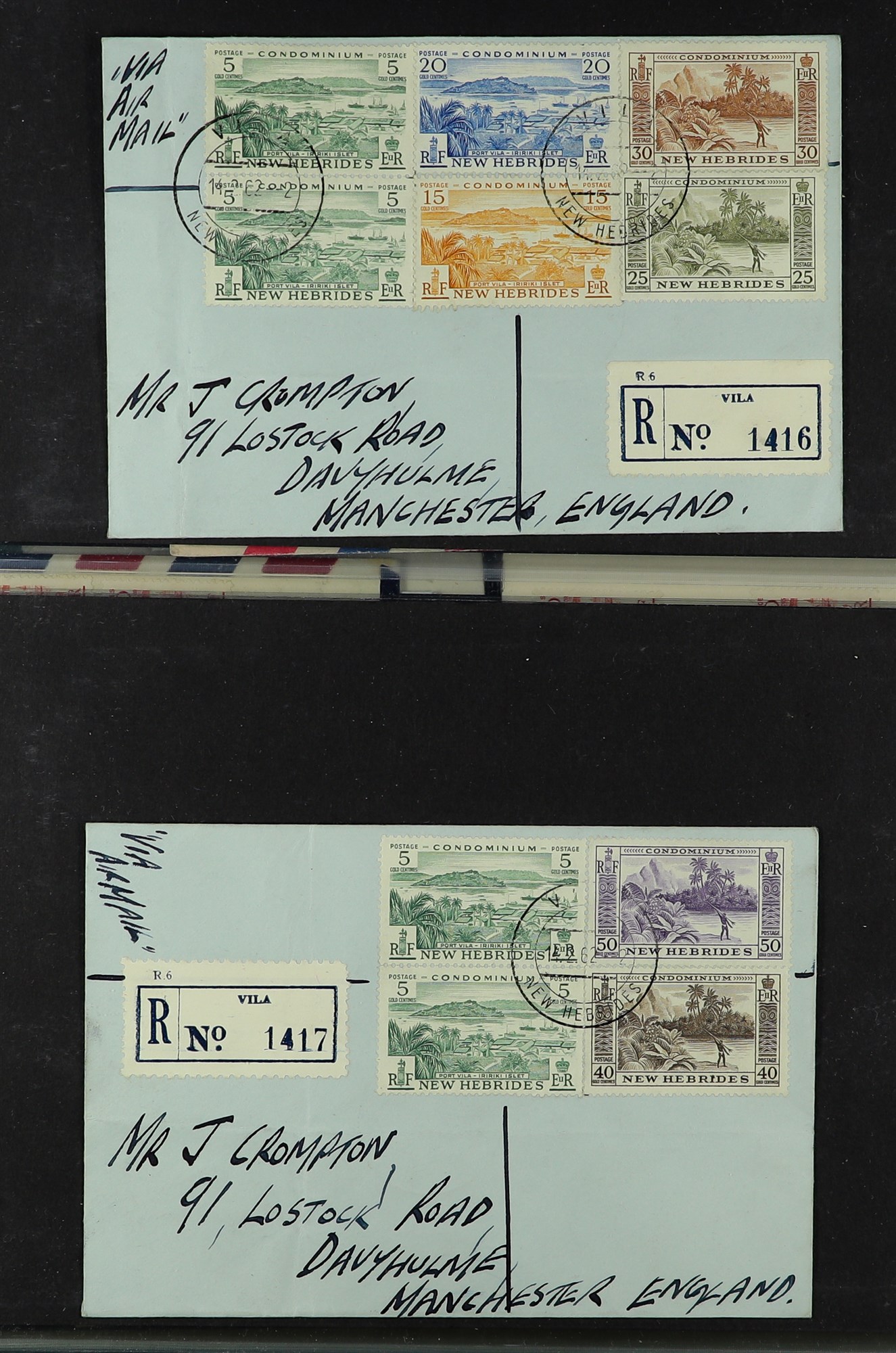 NEW HEBRIDES ENGLISH 1953-69 covers collection, with commercial & philatelic covers, registered - Image 11 of 15